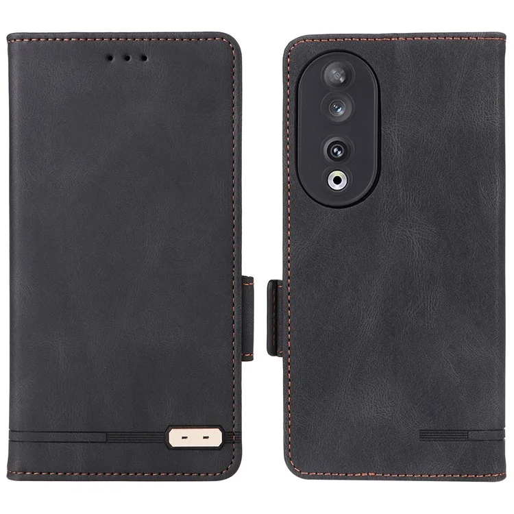 Funda Magnética Hardware Decorativo Para Honor 90 - Negro
