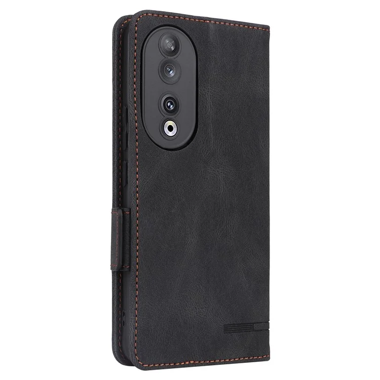 Funda Magnética Hardware Decorativo Para Honor 90 - Negro