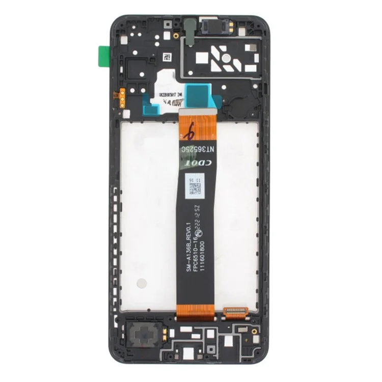 Para el Samsung Galaxy A13 5G A136B Pantalla LCD y Conjunto de Digitalizador OEM de Grado S + Parte de Reparación de Marco (sin Logotipo)