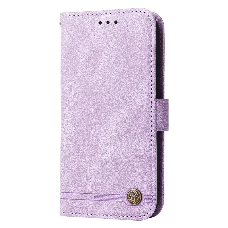 Pour Xiaomi Redmi Note 13 4G Skin-Feel Leather Case Wallet Stand Phone Cover - Violet