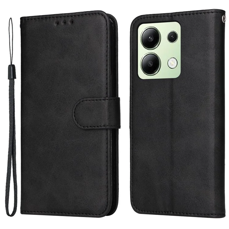 Per Xiaomi Redmi Note 13 4G Custodia in Pelle PU con Slot per Carte - Nero