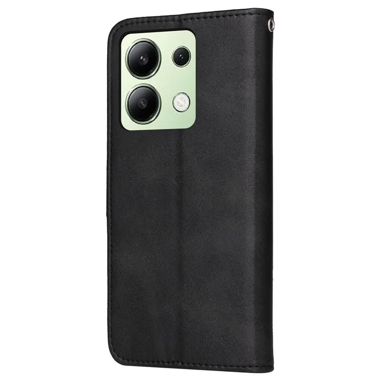 Per Xiaomi Redmi Note 13 4G Custodia in Pelle PU con Slot per Carte - Nero