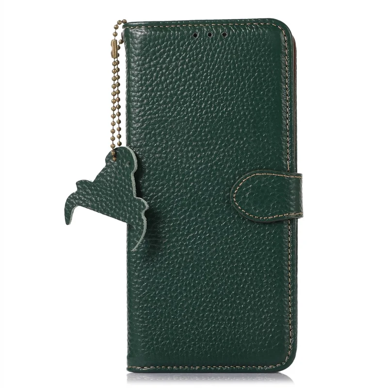 For Oppo Find X7 Pro / Find X7 Ultra Wallet Case Genuine Cow Leather RFID Blocking Cover - Green