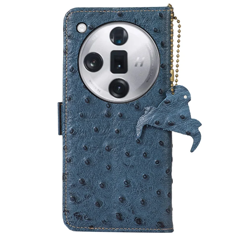 For Oppo Find X7 Pro / Find X7 Ultra Phone Case RFID Blocking Wallet Cover Stand - Blue
