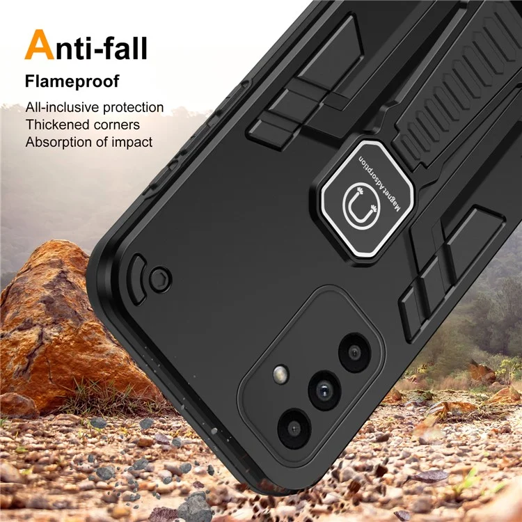 Housse de téléphone pour Samsung Galaxy A15 5G avec support - Noir