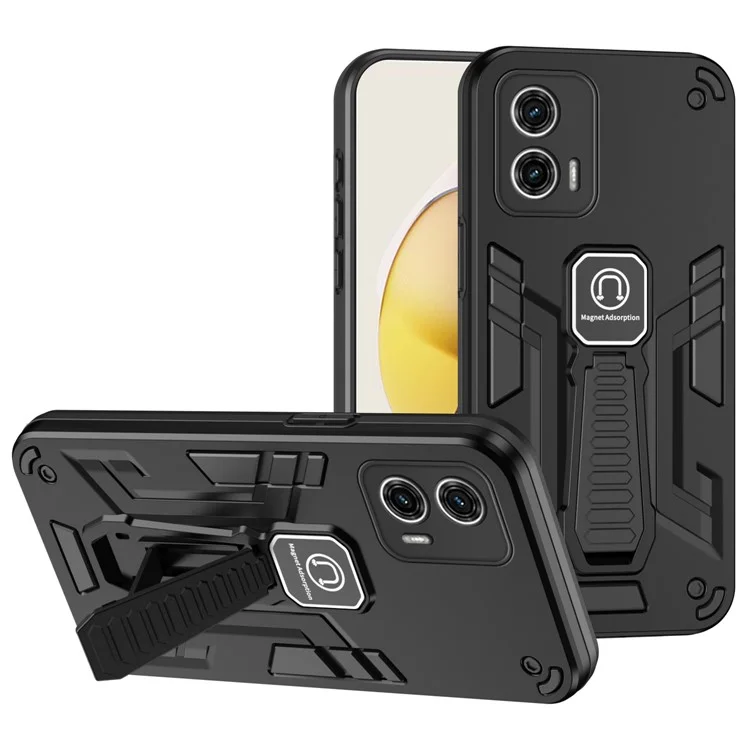Per Motorola Moto G73 5G Phone Case Hard PC Soft TPU Protective Cover - Nero