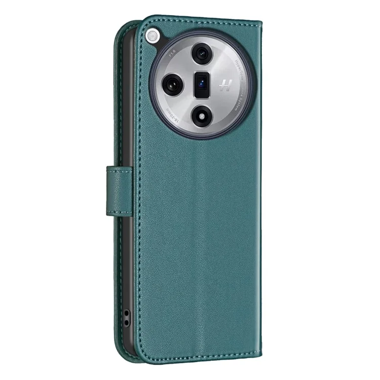 BINFEN COLOR BF17 Pour Oppo Find X7 5G Étui en cuir Porte-monnaie Étui téléphonique - Vert