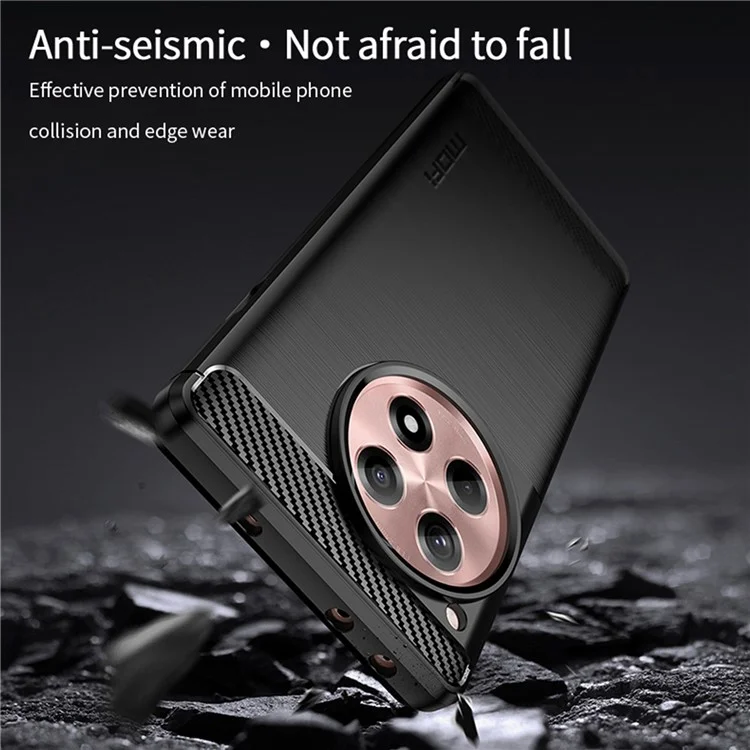 MOFI JK TPU Series-1 For OnePlus Ace 3 5G / 12R 5G TPU Case Brushed Surface Phone Cover - Black