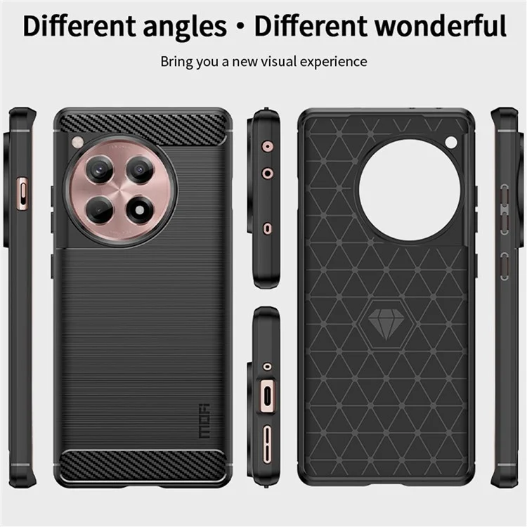 MOFI JK TPU Series-1 For OnePlus Ace 3 5G / 12R 5G TPU Case Brushed Surface Phone Cover - Black