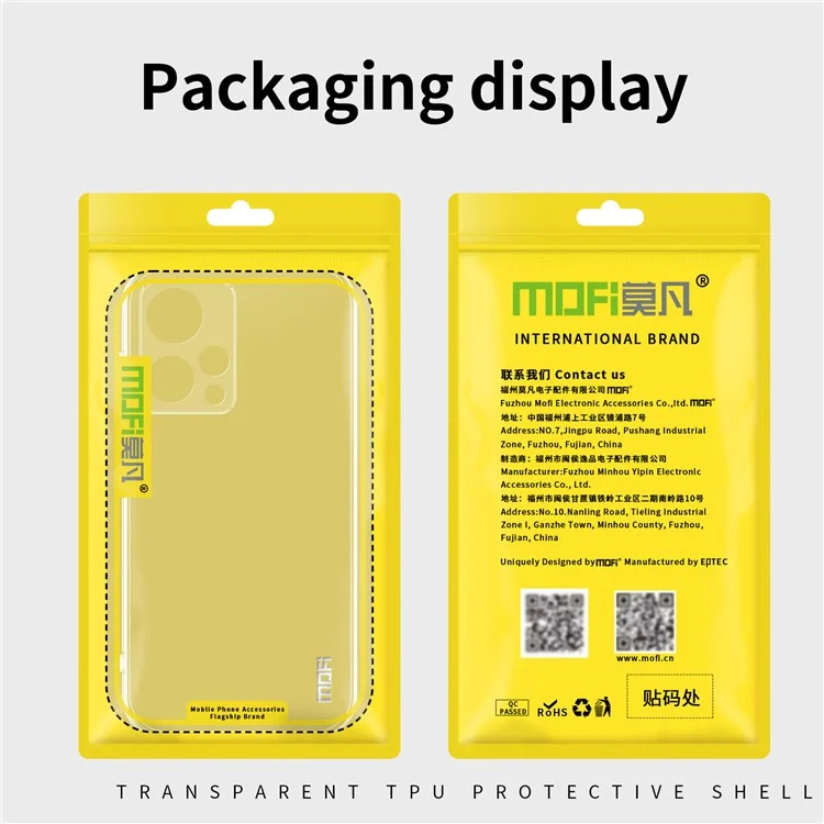 MOFI For Honor 90 GT 5G Clear Case Anti-scratch TPU Phone Cover