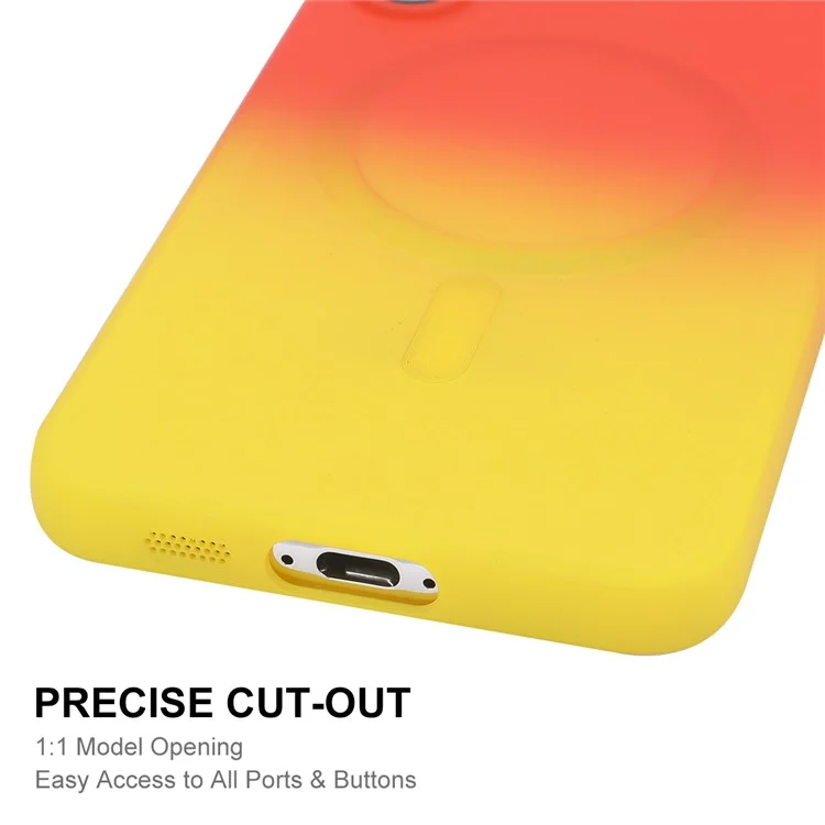 ENAKY HAT PRINCE For Samsung Galaxy S23 Case Silicone Cover Lens Protection - Orange+Yellow
