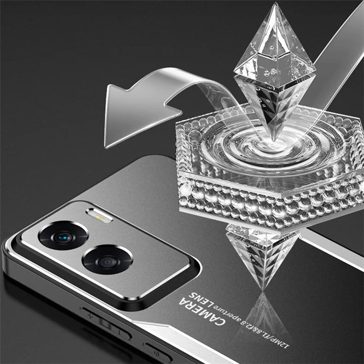 For Honor 90 Lite 5G Matte Case Aluminium-Legierung Metall Schutzhülle - Silber