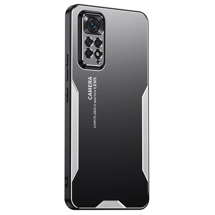 Для Xiaomi Redmi Note 11 Pro Case Aluminum Сплав+tpu+пк Защита от Подушки Безопасности Телефона. - Серебро