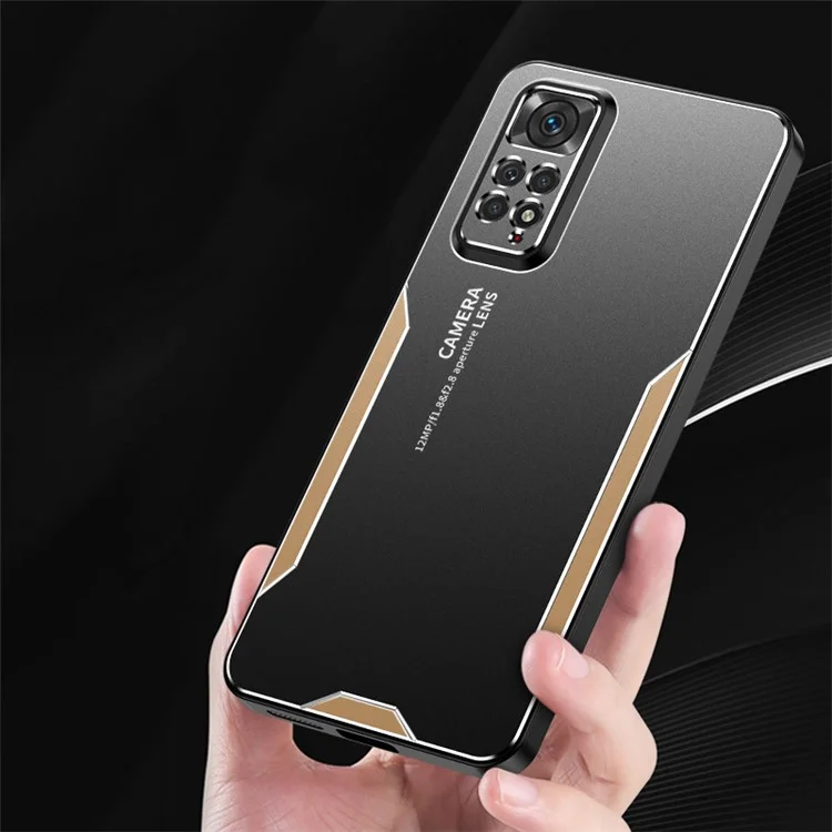 Для Xiaomi Redmi Note 11 Pro Case Aluminum Сплав+tpu+пк Защита от Подушки Безопасности Телефона. - Серебро