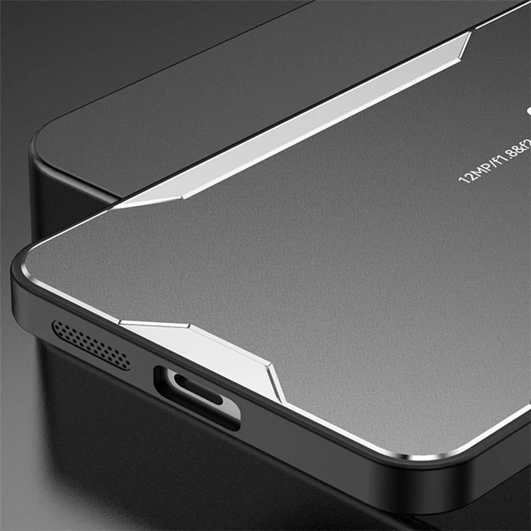 Para Huawei nova 11 / nova 12s 4G / nova 12 Lite 4G Capa de Metal Fosco Airbag Proteção à Prova de Choque - Prata