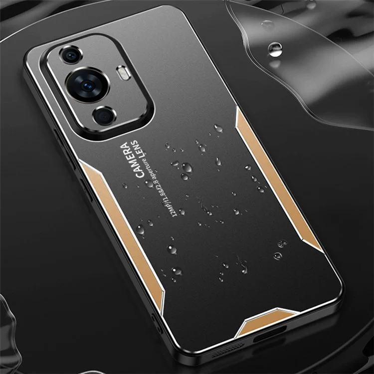 Para Huawei nova 11 / nova 12s 4G / nova 12 Lite 4G Capa de Metal Fosco Airbag Proteção à Prova de Choque - Prata