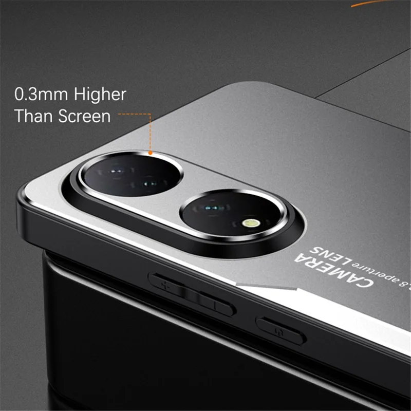 For vivo Y100 5G Phone Cover Aluminum Alloy+TPU+PC Hybrid Drop-proof Case - Silver