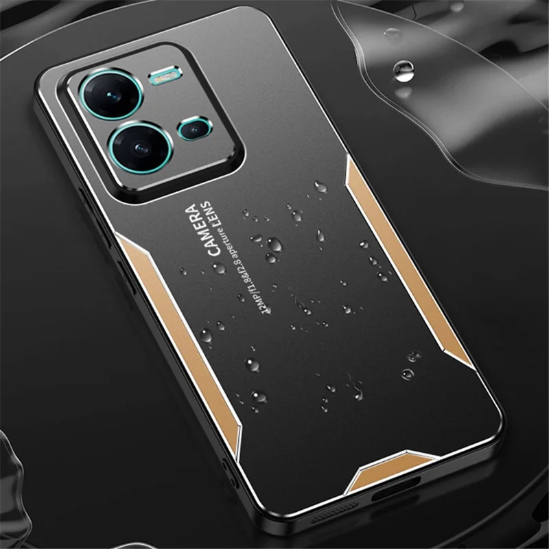 Pour le vivo V25 5G Étui Alliage d'Aluminium Givré+PC+TPU Protecteur de Téléphone - Argent