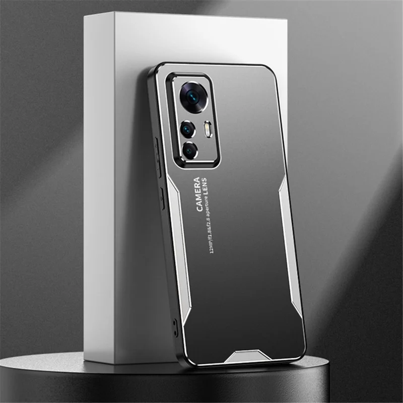 For Xiaomi Redmi K50 Ultra / 12T 5G Cell Phone Case Aluminum Alloy Dustproof Back Shell - Silver