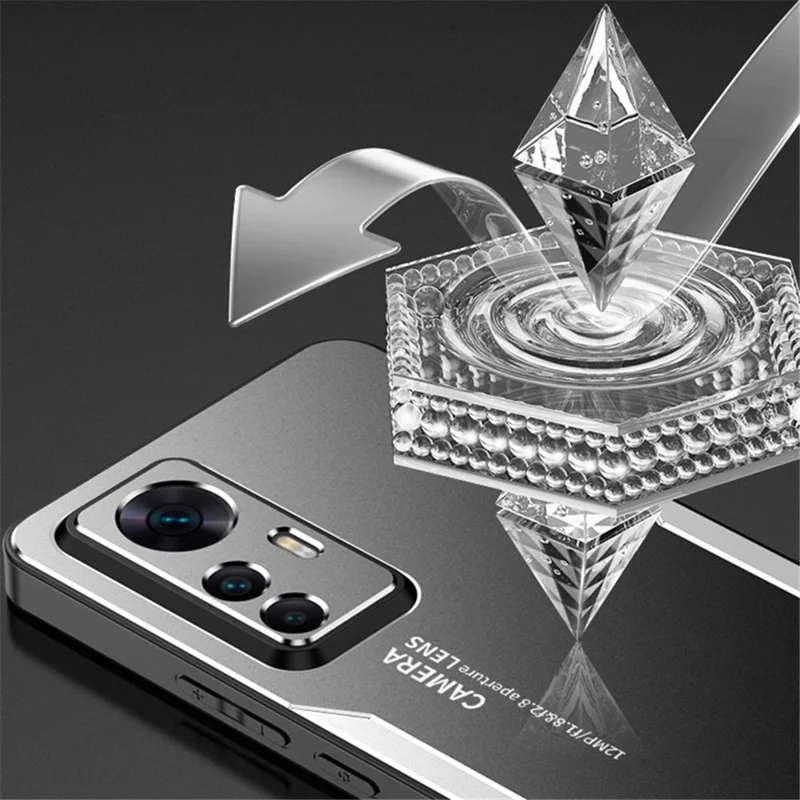 For Xiaomi Redmi K50 Ultra / 12T 5G Cell Phone Case Aluminum Alloy Dustproof Back Shell - Silver