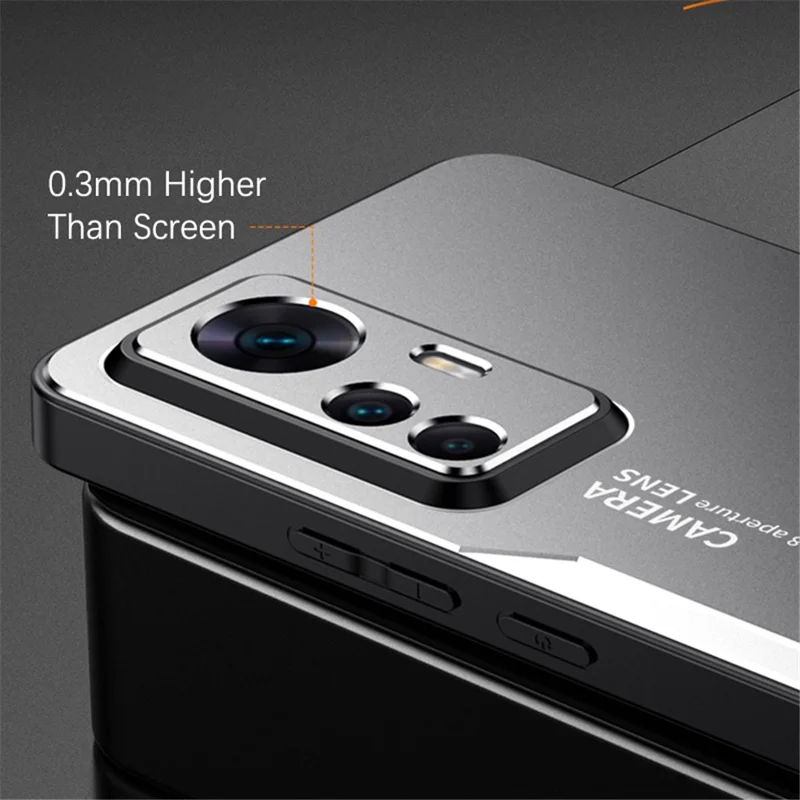 For Xiaomi Redmi K50 Ultra / 12T 5G Cell Phone Case Aluminum Alloy Dustproof Back Shell - Silver