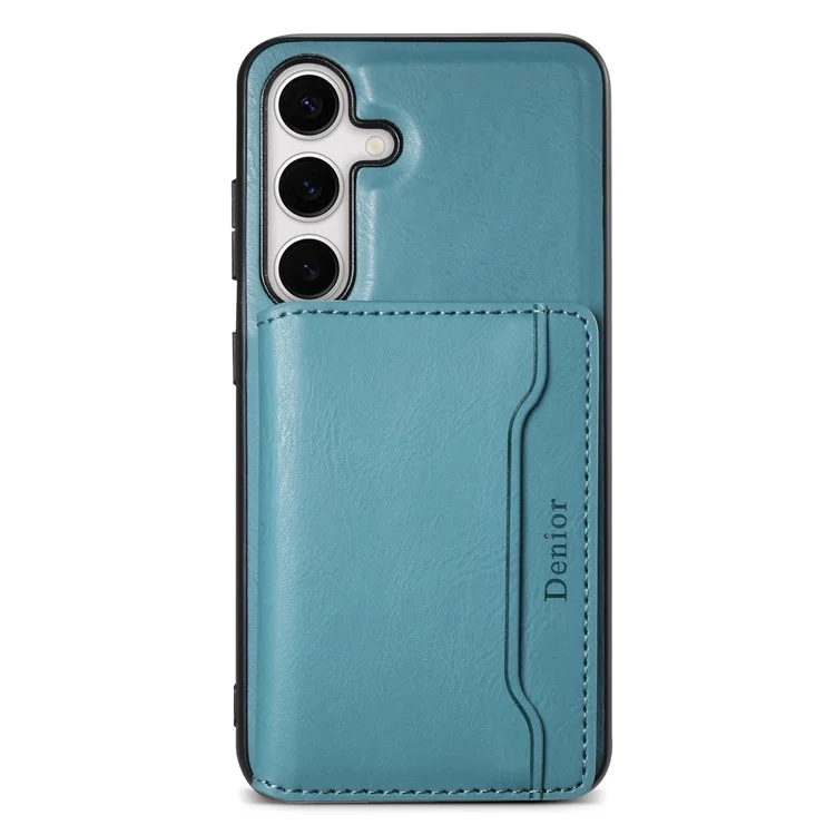 DENIOR Pour Samsung Galaxy S24 Étui Magnétique avec Support Téléphonique Étui Portefeuille 2 en 1 Détachable - Bleu