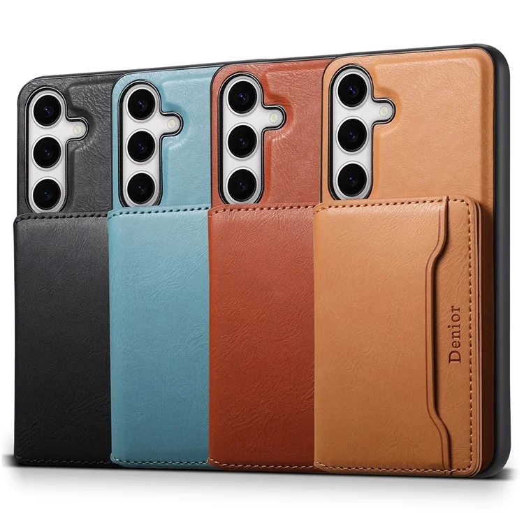 DENIOR Pour Samsung Galaxy S24 Étui Magnétique avec Support Téléphonique Étui Portefeuille 2 en 1 Détachable - Bleu