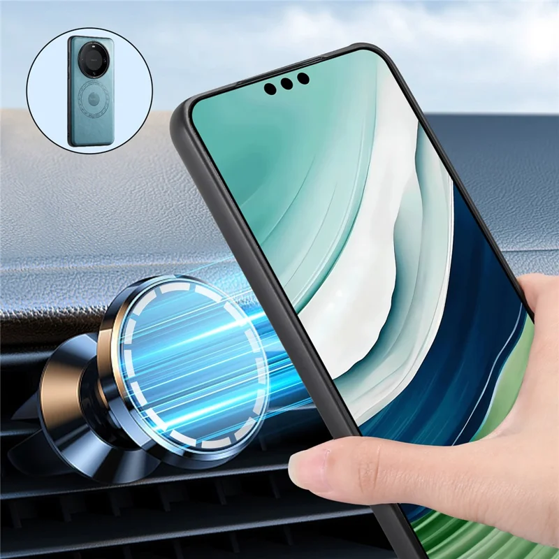 DENIOR For Huawei Mate 60 Pro / Mate 60 Pro+ Magnetic Case Detachable Card Bag Phone Cover - Blue