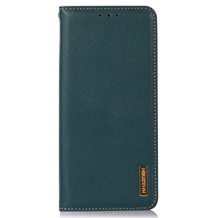 KHAZNEH per Oppo Find X7 5G Cover Vera Pelle di Mucca+TPU Custodia Portafoglio - Verde