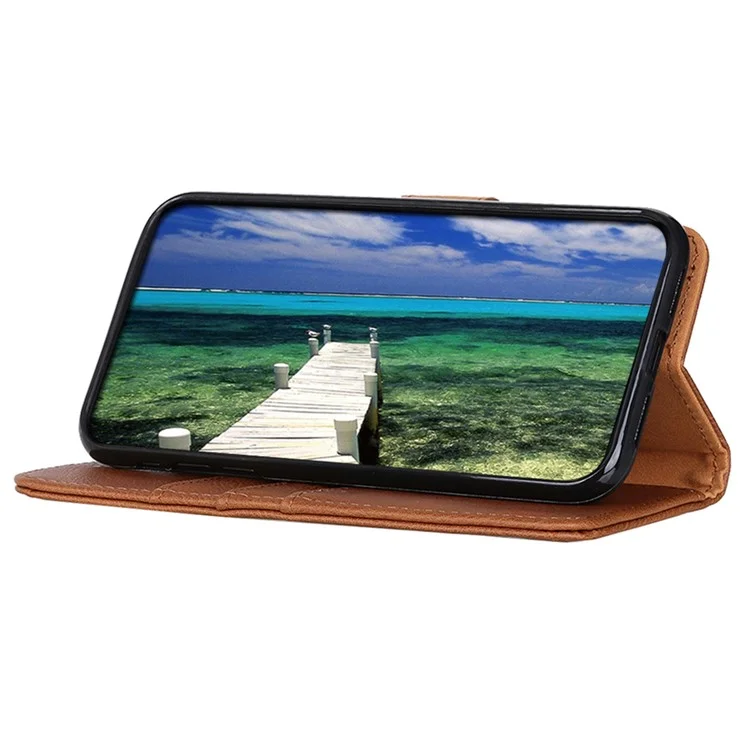 KHAZNEH Per Oppo Reno11 Pro 5G (Global) / Reno11 (Cina) 5G Custodia Portafoglio in Pelle - Marrone