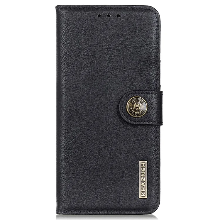 KHAZNEH For Oppo Find X7 5G Case Cowhide Texture Wallet Leather Flip Phone Cover - Black