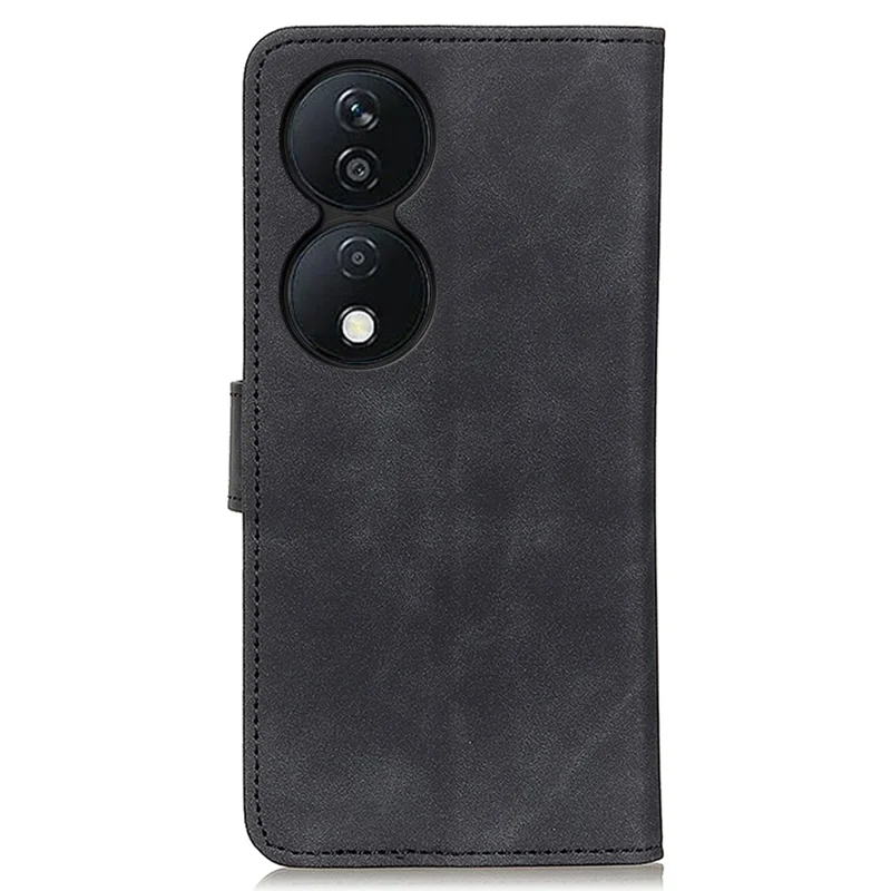 KHAZNEH Per Honor X7b 4G / 90 Custodia Smart Wallet in Pelle PU Cover per Telefono Texture Retrò - Nero 