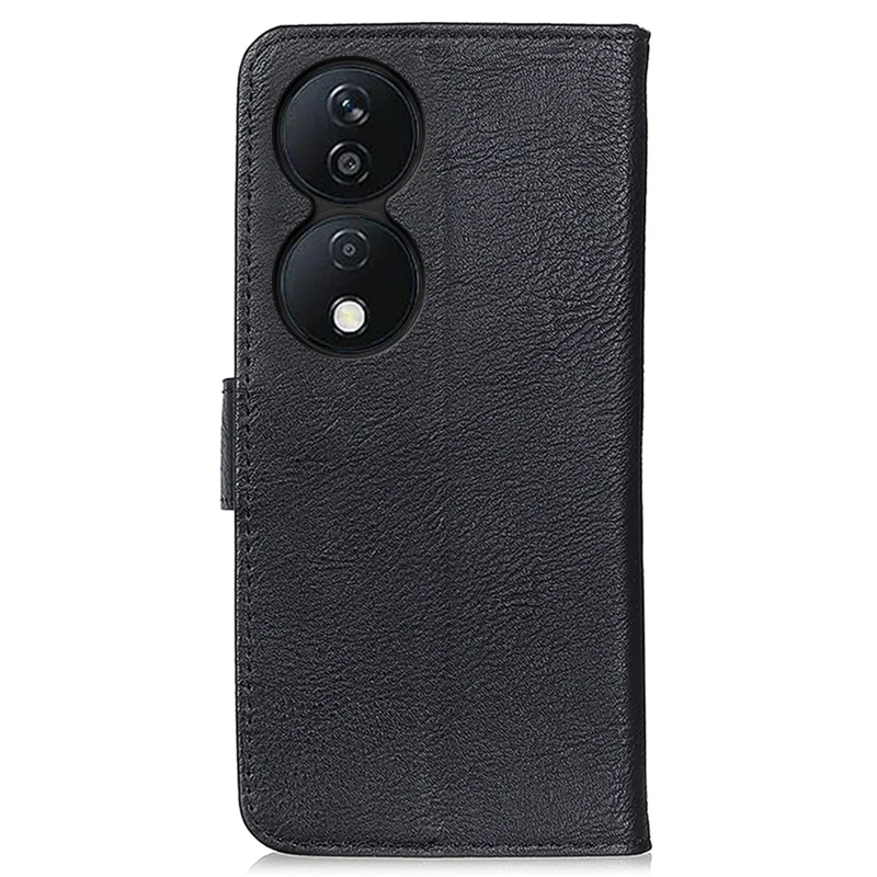 KHAZNEH etui na Honor X7b 4G / 90, etui na telefon z koziej skórki z imitacji skóry - Czarny