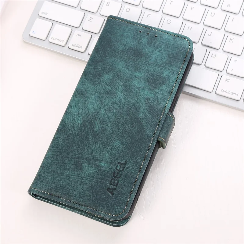 ABEEL For Honor X7b 4G / 90 Smart Leather Phone Case Side Magnetic Clasp Wallet Cover - Green