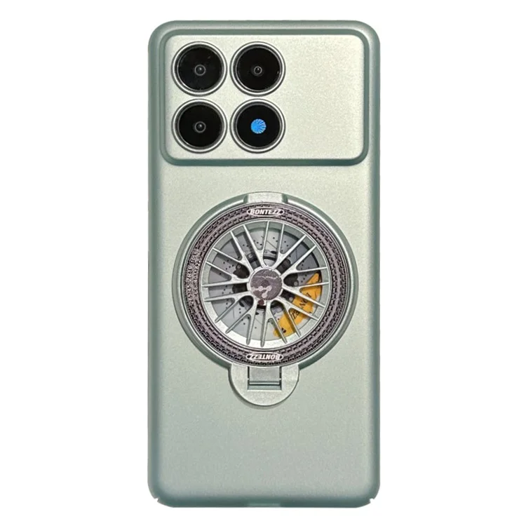 VOERO For Xiaomi Poco F6 Pro 5G / Redmi K70 5G / K70 Pro 5G Kickstand Phone Case Built-In Rotating Gyro - Cyan