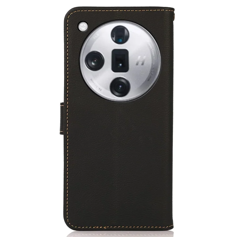 KHAZNEH For Oppo Find X7 5G Phone Case Stand Cover RFID Blocking Wallet - Black