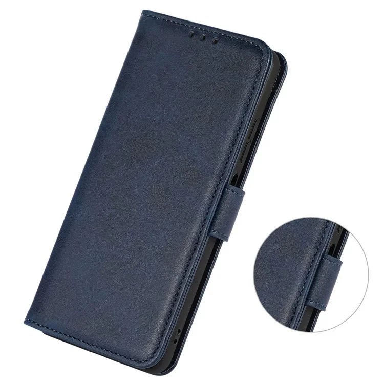 Per Honor X7b 4G / 90 Smart / Play 50 Plus 5G Custodia Portafoglio per Telefono Texture in Pelle di Mucca PU - Blu 