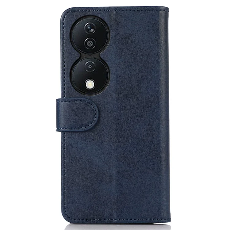 Per Honor X7b 4G / 90 Smart / Play 50 Plus 5G Custodia Portafoglio per Telefono Texture in Pelle di Mucca PU - Blu 