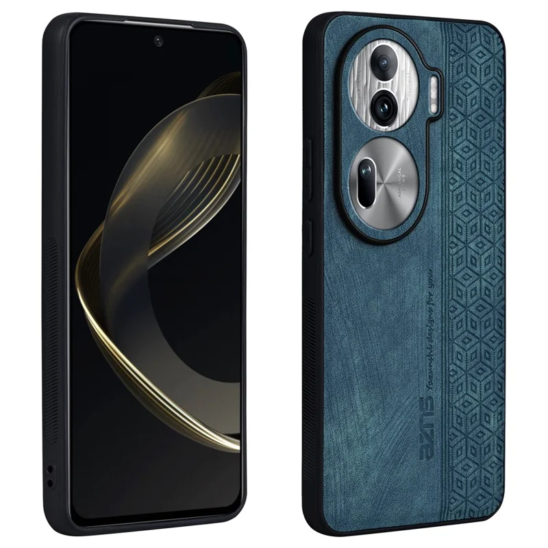 AZNS For Oppo Reno11 Pro 5G (Global) / Reno11 (China) 5G Case Imprinted PU Leather Coated TPU Phone Cover - Green