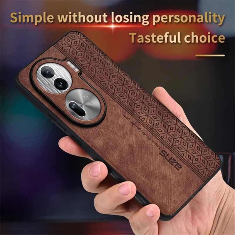 AZNS For Oppo Reno11 Pro 5G (Global) / Reno11 (China) 5G Case Imprinted PU Leather Coated TPU Phone Cover - Green