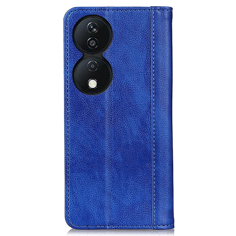For Honor X7b 4G / 90 Smart / Play 50 Plus 5G Litchi Texture Case Split Leather Wallet Cover - Blue