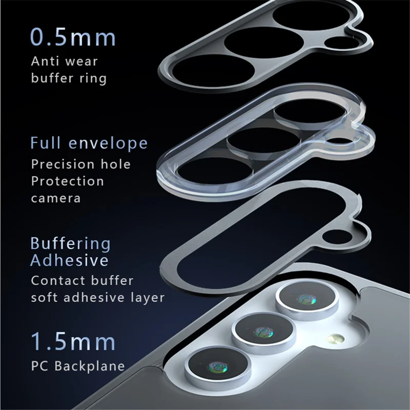 For Samsung Galaxy S24 Cell Phone Case Skin-touch Airbag Protection Shell - Transparent Black