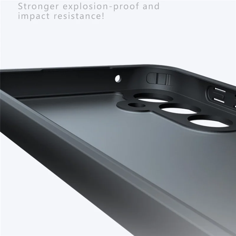 For Samsung Galaxy S24 Cell Phone Case Skin-touch Airbag Protection Shell - Transparent Black