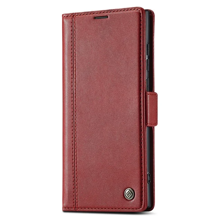 LC.IMEEKE Magnetic Case for Samsung Galaxy S24 Ultra Shell PU Leather Phone Cover - Red