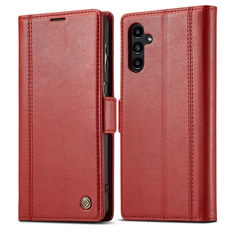 LC.IMEEKE Wallet Case für Samsung Galaxy A35 5G Schale PU-Leder Ständer Abdeckung - Rot