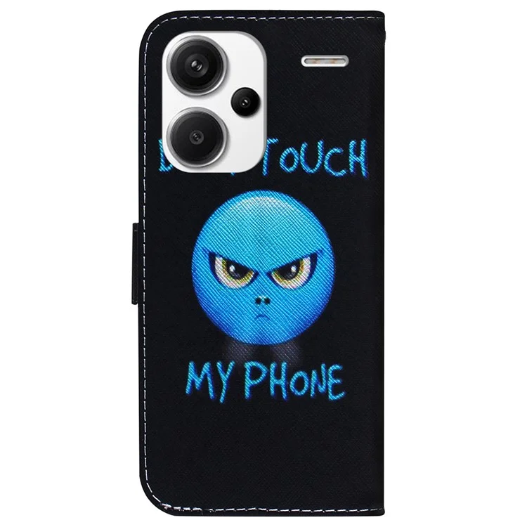 For Xiaomi Redmi Note 13 Pro+ 5G Flip Phone Cover Pattern Print Wallet Case - Don't Touch My Phone