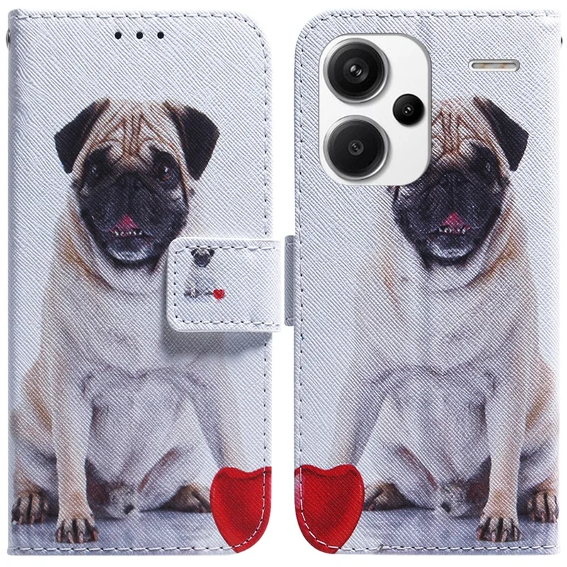 For Xiaomi Redmi Note 13 Pro+ 5G Flip Phone Cover Pattern Print Wallet Case - Dog