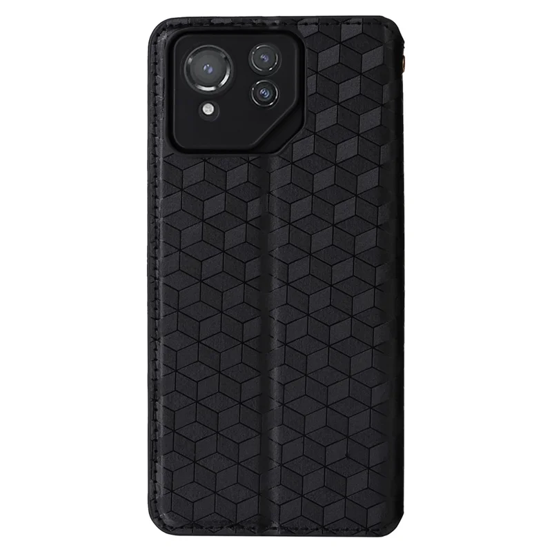 For Asus ROG Phone 8 Pro 5G / 8 5G Wallet Case Leather Magnetic Auto Closing Imprint Cover - Black