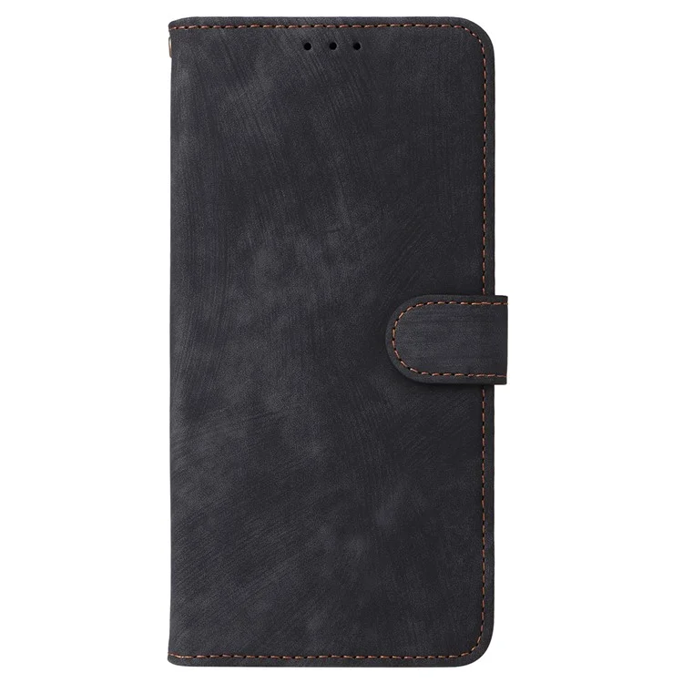 Para Xiaomi Redmi 13C 5G / Redmi 13R 5G / Poco M6 5G Capa Bloqueio RFID Couro Capa de Telefone com Alça de Pulso - Preto