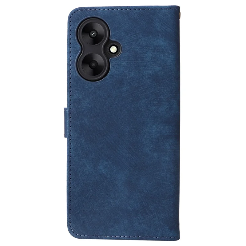 For Xiaomi Redmi 13C 5G / Redmi 13R 5G / Poco M6 5G Case RFID Blocking Leather Phone Shell with Wrist Strap - Blue